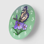 マダラチョウ ラウンド壁時計 (傾斜)