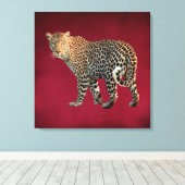 マダラヒョウ野猫写真 キャンバスプリント (インサイチュ (ウッドフロア))