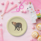 マダラヒョウ野猫写真 ペーパープレート (パーティー)