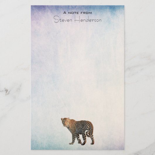マダラヒョウ野猫写真 便箋 (正面)