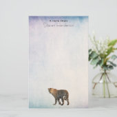 マダラヒョウ野猫写真 便箋 (スタンド正面)