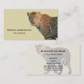 マダラヒョウ野猫写真 名刺 (正面/裏面)