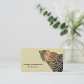 マダラヒョウ野猫写真 名刺 (スタンド正面)