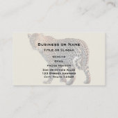 マダラヒョウ野猫写真 名刺 (裏面)