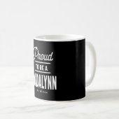 マダリンパーソナライズされたネーム誕生日ギフト コーヒーマグカップ (正面右)
