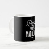 マダリンパーソナライズされたネーム誕生日ギフト コーヒーマグカップ (正面左)
