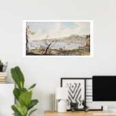 マダレーナBr近くの海岸からナポリ湾 ポスター (ホームオフィス)