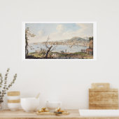 マダレーナBr近くの海岸からナポリ湾 ポスター (キッチン)