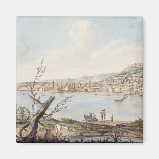 マダレーナBr近くの海岸からナポリ湾 マグネット (正面)