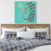 マチスタイリッシュュ_ピチュスケッチオンティール（緑がかった色） キャンバスプリント (インサイチュ (寝室))