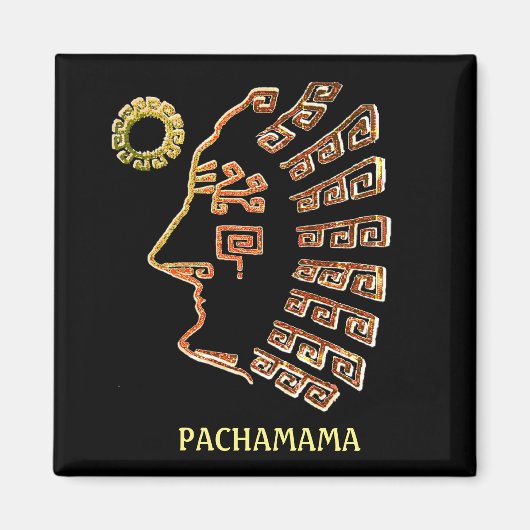 マチスタイリッシュュ_ピチュスケッチオンブラック マグネット (正面)