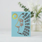 マチュピチクスコペルーオンライトブルー ポストカード (スタンド正面)