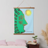 マチュピチクスコペルーポスターのスケッチ 吊り下げ型タペストリー (寝室)