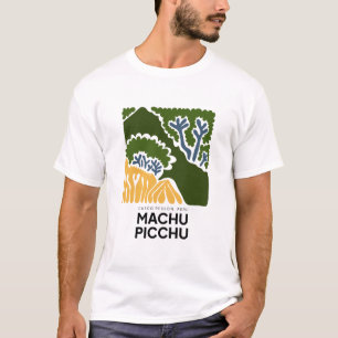マチュピチクスコペルー抽象芸術旅行フローラ Tシャツ