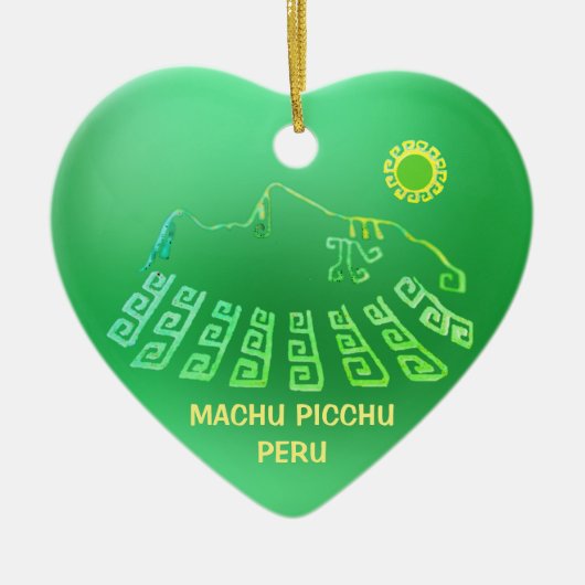 マチュピチクスコペルー セラミックオーナメント (正面)