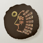 マチュピチシルエットスケッチ ラウンドクッション (裏面)