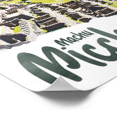 マチュピチペルー水の色絵を描の旅行 ポスター (角)