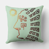 マチュピチモダンュスケッチオンライムグリーン クッション (裏面)