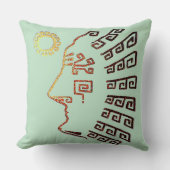 マチュピチモダンュスケッチオンライムグリーン クッション (正面)