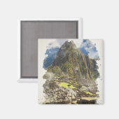 マチュピチュぺルウォーター色アート招待状 マグネット (正面/裏面)