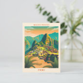 マチュピチュエレガントペールヴィンテージトラベル ポストカード (スタンド正面)