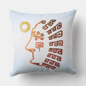 マチュピチュスタイリッシュアートオンライトブルー クッション (裏面)