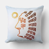 マチュピチュスタイリッシュアートオンライトブルー クッション (正面)