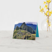 マチュピチュペルー-パノラマ カード (黄色い花)