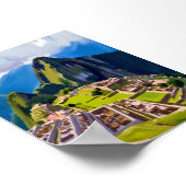 マチュピチュ絵を描ペルー ポスター (角)