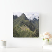 マチュピチュ鳥瞰時計 スクエア壁時計 (ホーム)