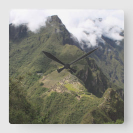 マチュピチュ鳥瞰時計 スクエア壁時計