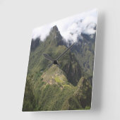 マチュピチュ鳥瞰時計 スクエア壁時計 (傾斜)