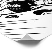 マチュピチュ黒白の風景 ポスター (角)