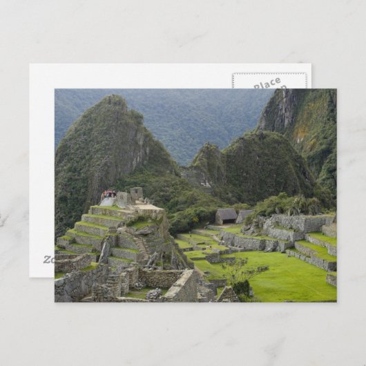 マチュピチュ、ペルーのインカ市の遺跡。2 ポストカード (正面/裏面)