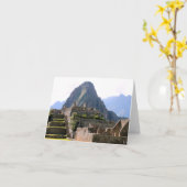 マチュピチュ – ペルーハヤナピチュ山 カード (黄色い花)