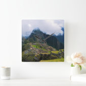 マチュピチュ，ペルー スクエア壁時計 (ホーム)