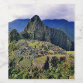 マチュピチュ – ペルー – パノラマ ワインラベル (シングルラベル)