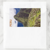 マチュピチュ，ペルー 長方形シール (バッグ)