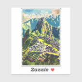 マチュピチュPeru South Americaトラベルアートヴィンテージ シール (シート)