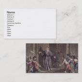 マチューのモル(1584-1656年)は人々によって長々と説教しました、 名刺 (正面/裏面)