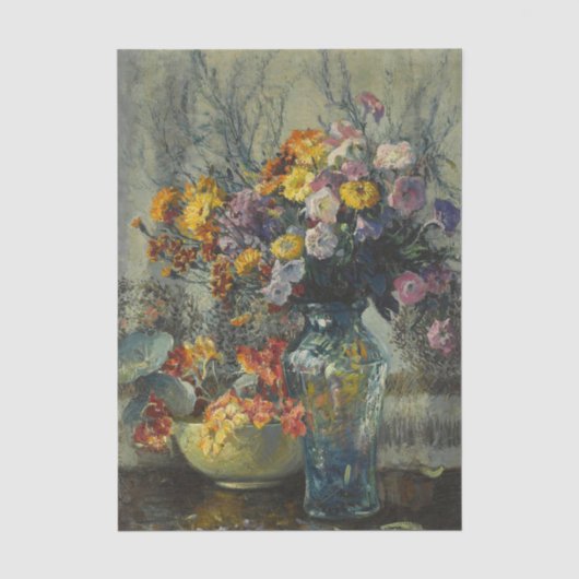 マチルダ・ブラウンによる花の静物画 薄葉紙 (正面)