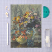 マチルダ・ブラウンによる花の静物画 薄葉紙 (クラフト)