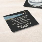 「マチルダ、人生は短いわ。でも、あなたの人生を輝かせて」 スクエアペーパーコースター (アングル)