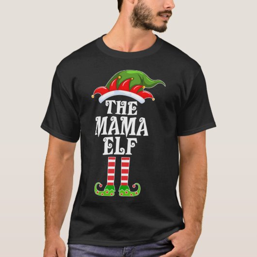 マッおもしろいチファミリーザママ小妖精や小人クリスマスコスト Tシャツ (正面)