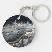 マッカのカアバにあるハッジ巡礼者の屋上の景色 キーホルダー (裏面)