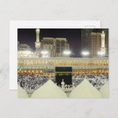 マッカのカアバにあるハッジ巡礼者の屋上の景色 ポストカード (正面/裏面)