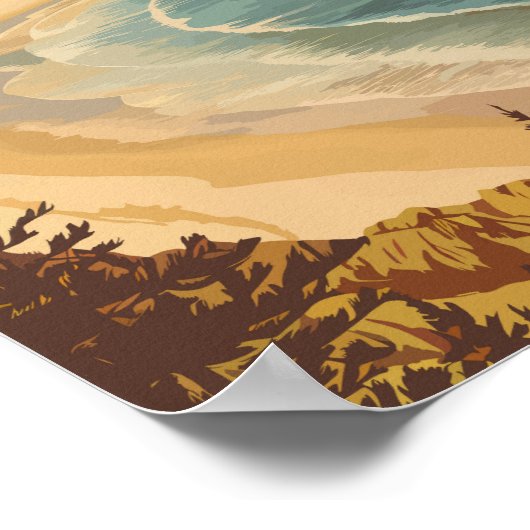 マッカイオーストラリアイラストレーショントラベルアートヴィンテージ ポスター (角)