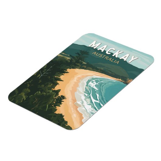 マッカイオーストラリア旅行アートヴィンテージ マグネット (左側)