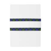 マッカイグリーンタータンチェックスコティッシュプレイド 招待状ベリーバンド (裏面例)