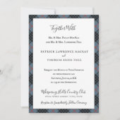 マッカイブルーレッドクランタータンチェックスコティッシュプレイド 招待状 (正面)